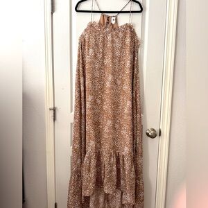 NWT Flawless High Low Ruffle Hem Floral Maxi Dress SZ S